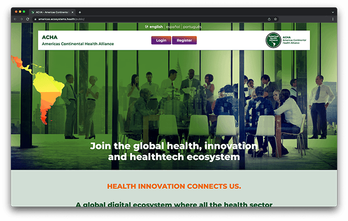 Screenshot of Americas Health Ecosystem